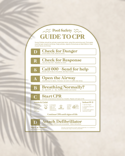 Cornstalk Arch Pool CPR Sign