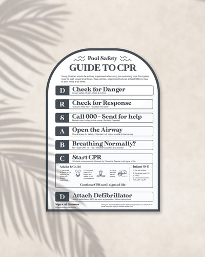 Grid Arch Pool CPR Sign