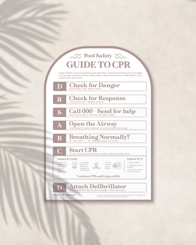 Lavenbrun Arch Pool CPR Sign