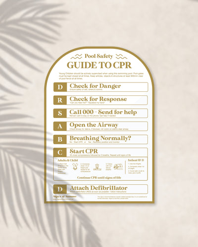 Zingiber Arch Pool CPR Sign - Signs of Summer