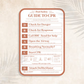 Curved Edge CPR Guide Pool Sign